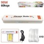 MaBricole | | Accessoires maison | Scelleuse sous vide, machine d’emballage automatique alimentaire avec 10 sacs et câble , 90W pour fruits, légumes et viande