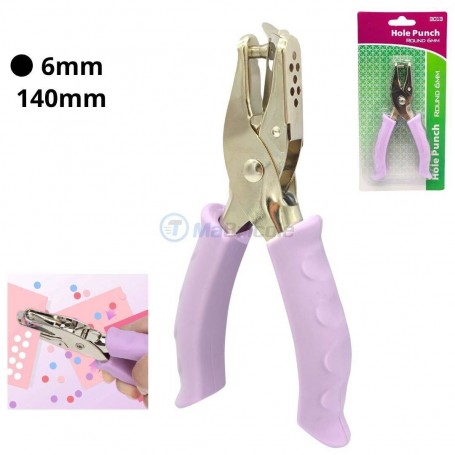 كماشة لصنع ثقب دائري بقطر 6 مم في الورق والمواد الرقيقة الأخرى 140 مم