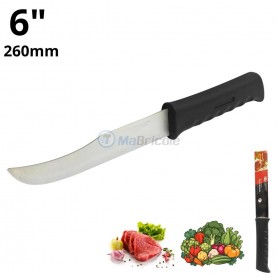 Couteau en acier inoxydable longueur 6" 260mm NOIR