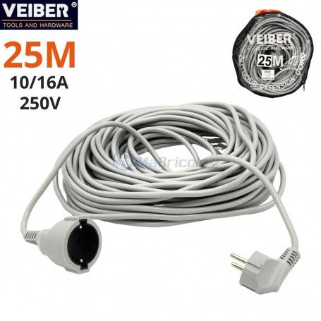 MaBricole | VEIBER® | Rallonge et multiprise | Rallonge électrique 10A-16A 250V longueur 25 m avec valise VEIBER | STER24-19-95