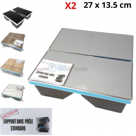 قطعتان من دعامات الموقد المصنوعة من الخشب والبلاستيك مقاس 27×13.5 سم