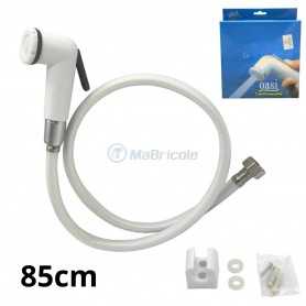 Douchette de toilette 85cm raccords 1/2" 15/21mm Blanche