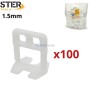 MaBricole | STER TOOLS | Autre accessoires | Système de nivellement de Faïence et carrelage, niveleur épaisseur 1.5mm 100 Pcs 320 g transparent STER TOOLS