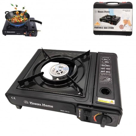 موقد غاز محمول للسفر وللتخييم مع حقيبة هابي هوم
