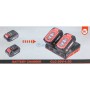 MaBricole | WORCRAFT | Batteries et chargeur | Chargeur batteries double 2X 20V 4,5A WORCRAFT | CLC-20V-4.5D