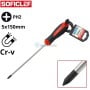 MaBricole | SOFICLEF | Tournevis | Tournevis pour vis Philips PH2, diamètre 6mm, longueur 150mm SOFICLEF | TVPH2-150CRV