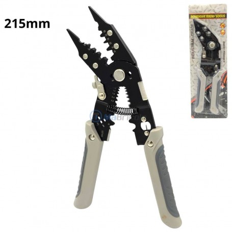 أداة متعددة الوظائف لتجريد الأسلاك بقطر 1-2.5 مم وقصها وتجعيدها ، 215 مم للكابلات الكهربائية