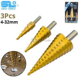 Jeu de 3 forets conique 4-32mm SHILI TOOLS