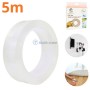 MaBricole | | Accessoires maison | Ruban adhésif transparent double face réutilisable amovible lavable 5m×3cm pour fixer des objets