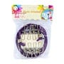 Corde à linge élastique violette de 1,7 m avec 8 pinces métalliques attachées, emballée sous blister transparent