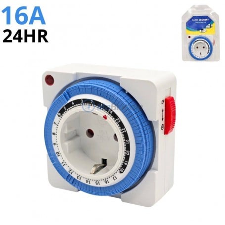 MaBricole | | Interrupteur et prise | Prise Programmable, Minuterie de branchement 24 heures 16A 3600W