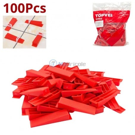 MaBricole | TOPVEI | Autre accessoires | Cales Réutilisables en Plastique 100 PCS 505 g pour système de nivellement de Faïence et carrelage TOPVEI | TC-01