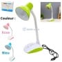 Lampe de bureau filaire à douille E27 avec interrupteur, disponible en vert, rose ou bleu