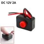 Interrupteur poussoir DC 12V 2A avec file et base adhésif pour voiture