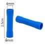 Connecteurs de fil isolants bleus de 2,5 cm de longueur avec diamètre extérieur de 6 mm et intérieur de 4 mm