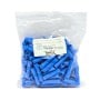 Sac transparent contenant 100 connecteurs de fil isolants bleus BV2