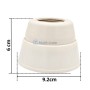 Douille rosace murale droite blanche avec dimensions 9,2 cm de large et 6 cm de haut
