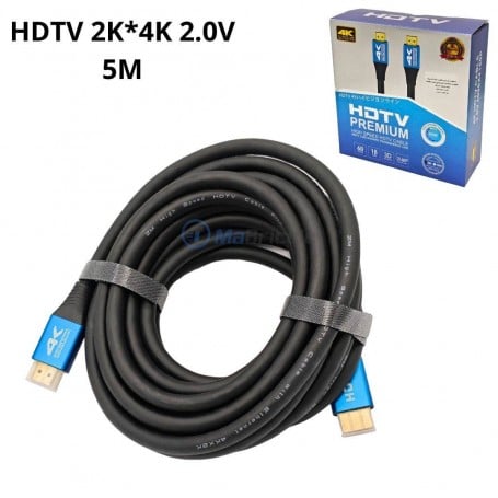 كابل HDMI عالي السرعة بطول 5 أمتار مع علبته مخصص لدقة 4K و2K