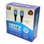 Boîte de câble HDMI haute vitesse 20 mètres, compatible 4K UHD, avec image des connecteurs dorés.