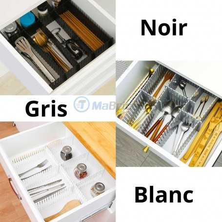 MaBricole | HOME SOLUTION | Accessoires maison | Organisateur et rangement de tiroir 50x10cm 3Pcs en plastique HOME SOLUTION | 5708