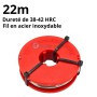 Bobine rouge de fil en acier inoxydable pour démontage, 22 mètres, dureté 38-42 HRC