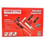 Kit professionnel de démontage de pare-brise avec 7 pièces, présenté sur emballage rouge HONESTPRO.