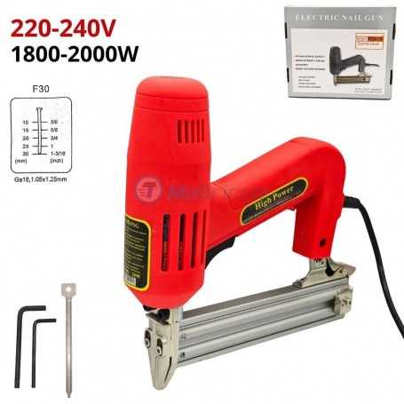 MaBricole | HEAVY POWER | Autre outils | Cloueuse électrique F30 2000W Max cloue de 10-30mm 50pcs/min HEAVY POWER | F30-2000