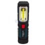 Lampe de travail LED compacte noire avec bouton rouge et marque HONESTPRO visible