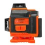 Niveau laser compact et robuste noir et orange VEIBER avec base pour positionnement