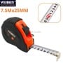 Mètre à ruban noir et orange avec mesure 7,5 m x 25 mm visible, marque VEIBER