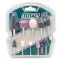 MaBricole | TOTAL | Pour perceuse et visseuse | Jeu de 10 meules pierres abrasives à tige 3-6mm TOTAL | TAKB1001