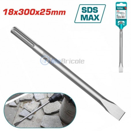 Burin plate SDS-MAX 18x300x25mm pour perforateur TOTAL TOOLS | TAC15221811