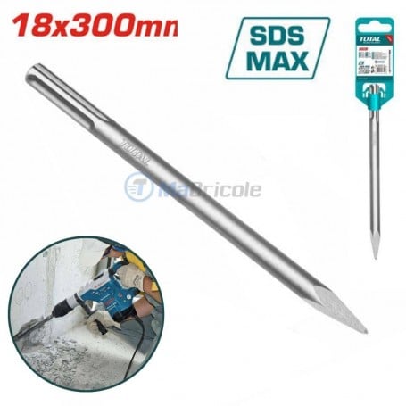 Burin Pointu 18×300mm SDS-MAX pour perforateur TOTAL TOOLS | TAC1521181