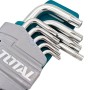 Ensemble de Clés Hexagonale 1.5-10mm et Torx T10-T50 18PCS TOTAL TOOLS | THT106KT0181