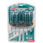 Ensemble de tournevis PH1,PH2,SL5.5,SL6.5 et tournevis de précision PH0,SL3,T6,T8 avec aimant 10 PCS TOTAL TOOLS | THTDC251001