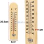 محرار جداري كلاسيكي، من -40 إلى +50 درجة مئوية ومن -40 إلى +120 درجة فهرنهايت، طوله 26.5 سم من الحطب