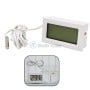 Mini thermomètre numérique blanc avec écran LCD et sonde filaire métallique