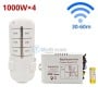 Interrupteur à télécommande sans fil 4*1000W 30-60m multi-fonctions