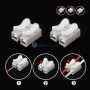 Lot de 200 connecteurs rapides à 2 broches pour câbles électriques 240 V 6A, en plastique