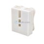 Connecteur rapide blanc à 2 broches en plastique pour câbles électriques.