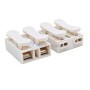 Lot de 200 connecteurs rapides à 2 broches pour câbles électriques 240 V 6A, en plastique