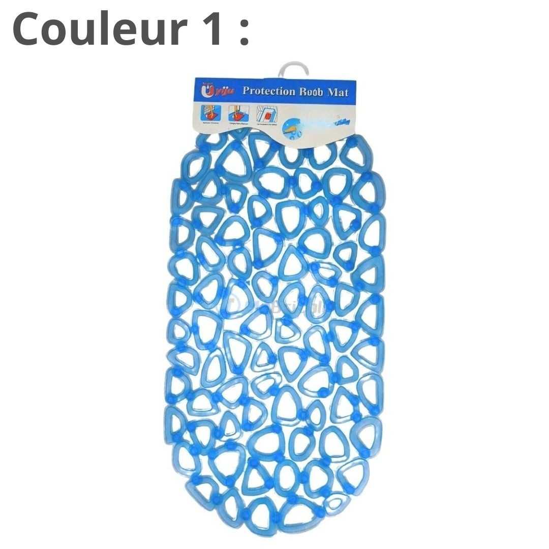 Tapis De Drainage PVC 90x500 Cm Bleu – Épaisseur 5,5 Mm, Antidérapant, Maille S Pour Salle De Bain, Piscine, Garage