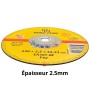 MaBricole | HD PRO | Pour meuleuse | Disque à couper pour l'inox 230×2.5×22.23mm max RPM 6650/min EA30T F42 HD PRO