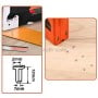 Clous type T de 10 mm illustrés en utilisation avec un outil agrafeur et taille indiquée en schéma.