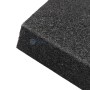 Bloc de ponçage noir à quatre faces abrasives avec grain apparent.