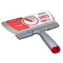 Grattoir à plâtrer en acier inoxydable de 24 cm avec manche gris et embout rouge