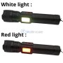 مصباح يدوي LED بستة أوضاع مع مؤشر للبطارية، قابل لإعادة الشحن عبر منفذ USB أش دي برو