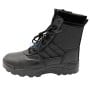 Chaussure de sécurité noire à lacets et fermeture éclair latérale, vue de profil droit.