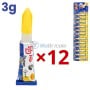 MaBricole | HD PRO | Fixation | Ensemble de 12 colle rapide super glue 3g HD PRO