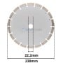MaBricole | HD PRO | Pour meuleuse | Disque diamant 230x22.2mm, coupe brique, blocs, béton, céramique et marbre HD PRO | HDM0069
